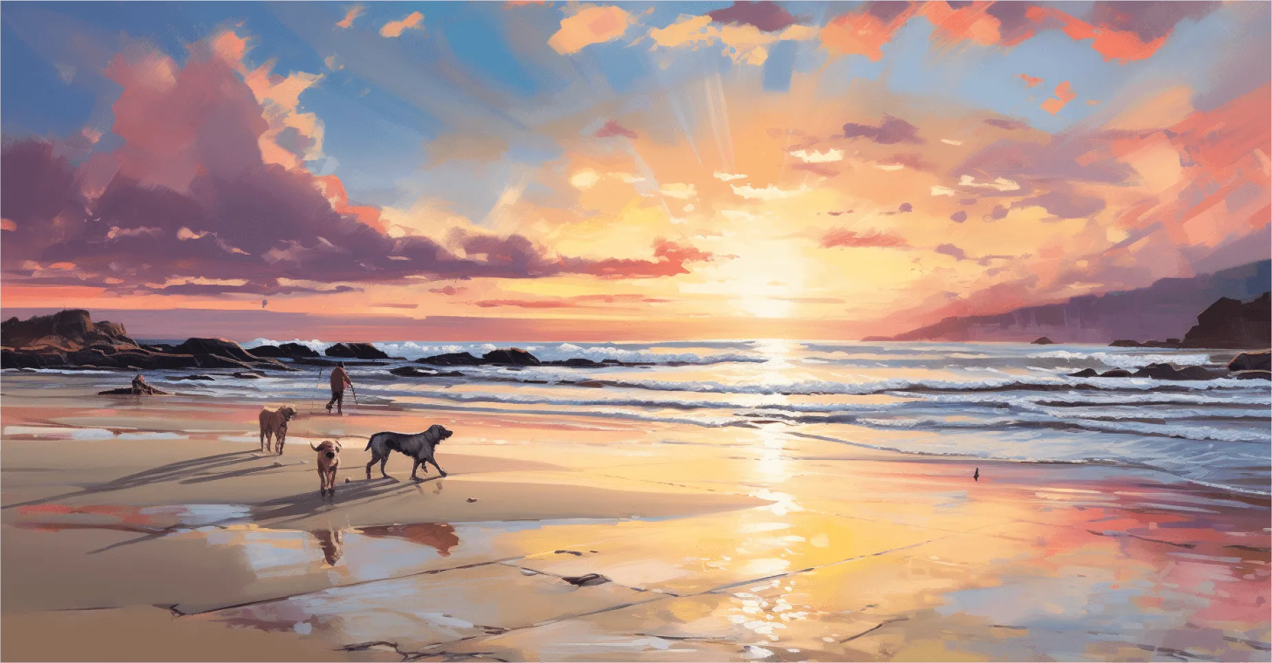 Background Sunrise Wave Image